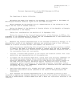 Establishment of the Personal Representative of the Chairman-in-Office for Georgia Establishment of the Personal Representative of the Chairman-in-Office for Georgia