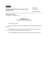 Permanent Council Decision No. 403