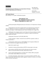 Forum for Security Co-operation Decision No. 9/01 (it)