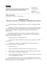 Forum for Security Co-operation Decision No. 9/01 (fr)