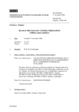 Journal of the 638th Special Plenary Meeting of the Permanent Council (fr)