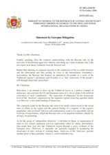 Statement by the Delegation of Georgia on the referendum and presidential elections held in South Ossetia, Georgia on 12 November 2006