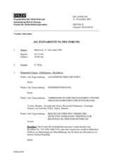 Journal of the 343rd Plenary Meeting of the Forum for Security Co-operation (de)