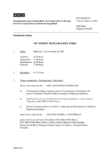 Journal of the 341st Plenary Meeting of the Forum for Security Co-operation (es)