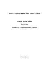 Mechanisms for election observation