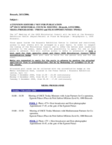 Media programme, photo/film opportunities and pools