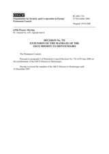 Permanent Council Decision No. 751