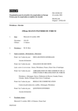 Journal of the 339th Plenary Meeting of the Forum for Security Co-operation (fr)