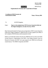 Report on the meeting between OSCE Secretary General Ján Kubis and Ms. Brigita Schmögnerova, UNECE Executive Secretary