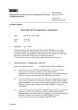 Journal of the 492nd Plenary Meeting of the Permanent Council (it)