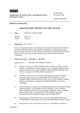 Journal of the 492nd Plenary Meeting of the Permanent Council