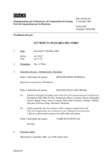 Journal of the 333rd Plenary Meeting of the Forum for Security Co-operation (it)