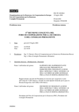 Journal of the 17th Joint Meeting of the Forum for Security Co-operation and the Permanent Council (it)