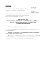 Permanent Council Decision No. 427/Forum for Security Co-operation Decision No. 4/01 (fr)