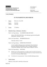 Journal of the 327h Plenary Meeting of the Forum for Security Co-operation (de)