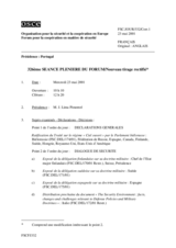 Journal of the 326h Plenary Meeting of the Forum for Security Co-operation (fr)