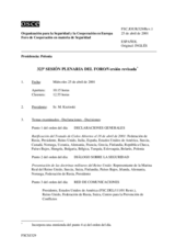 Journal of the 323rd Plenary Meeting of the Forum for Security Co-operation/Revised reissue (es)