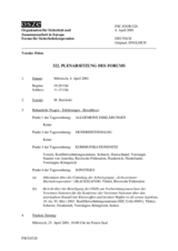 Journal of the 322nd Plenary Meeting of the Forum for Security Co-operation (de)