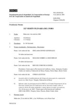 Journal of the 322nd Plenary Meeting of the Forum for Security Co-operation (es)