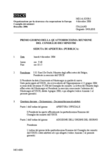 Journal of the First Day of the Fourteenth Meeting of the Ministerial Council (it)