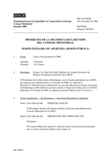 Journal of the First Day of the Fourteenth Meeting of the Ministerial Council (es)