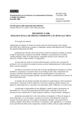 Brussels Ministerial Council Decision No.12/06: Energy Security Dialogue in the OSCE (it)
