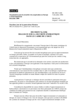 Brussels Ministerial Council Decision No.12/06: Energy Security Dialogue in the OSCE (fr)