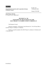 Permanent Council Decision No.768