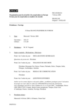 Journal of the 315th Plenary Meeting of the Forum for Security Co-operation (fr)