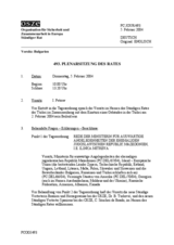 Journal of the 493rd Plenary Meeting of the Permanent Council (de)