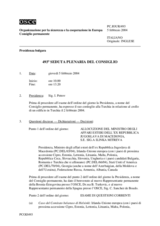 Journal of the 493rd Plenary Meeting of the Permanent Council (it)