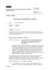 Journal of the 493rd Plenary Meeting of the Permanent Council (fr)