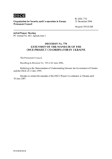 Permanent Council Decision No.770