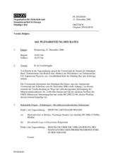 Journal of the 643th Plenary Meeting of the Permanent Council (de)