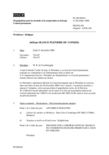 Journal of the 643th Plenary Meeting of the Permanent Council (fr)