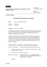 Journal of the 643th Plenary Meeting of the Permanent Council (es)