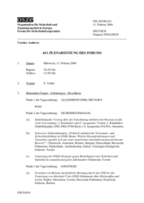 Journal of the 413th Plenary Meeting of the Forum for Security Co-operation (de)
