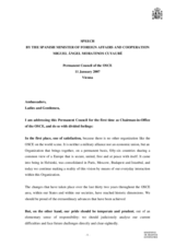 Speech by OSCE Chairman-in-Office Miguel Angel Moratinos to the Permanent Council