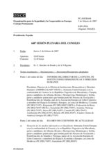 Journal of the 648th Plenary Meeting of the Permanent Council (es)