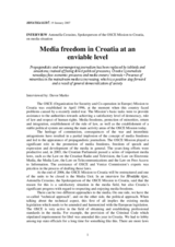 Interview with the OSCE Mission to Croatia Spokesperson