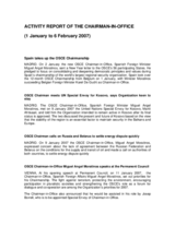 Activity report of the Chairman-in-Office