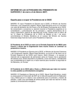 Activity report of the Chairman-in-Office (es)