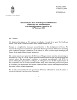 Statement by the Delegation of Hungary in response to the address made by the Minister of Foreign Affairs of the Republic of Croatia, H.E. Dr. Miomir Zuzul