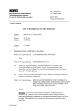 Journal of the 414th Plenary Meeting of the Forum for Security Co-operation (de)