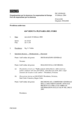 Journal of the 414th Plenary Meeting of the Forum for Security Co-operation (it)