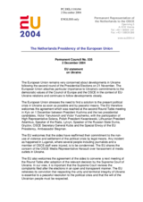 Statement by the Delegation of Netherlands/EU (with the candidate countries) concerning current developments in Ukraine after the second round of the presidential elections on 21 November