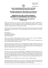 Address by H.E. Valdas Adamkus, President of the Republic of Lithuania