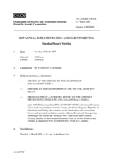 Journal of the 2007 Annual Implementation Assessment Meeting