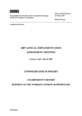 Consolidated Summary of the 2007 Annual Implementation Assessment Meeting