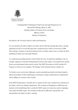 Remarks by Francois-Xavier de Donnaa, Member of the Belgian Parliament and former defence minister.